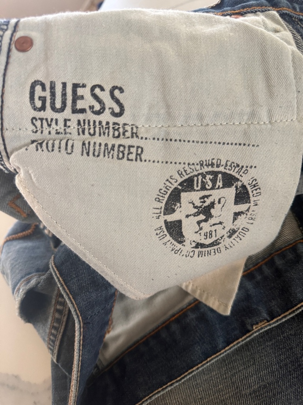 Guess Men’s Blue bootcut Straight Jeans size 31 - Picture 8 of 11